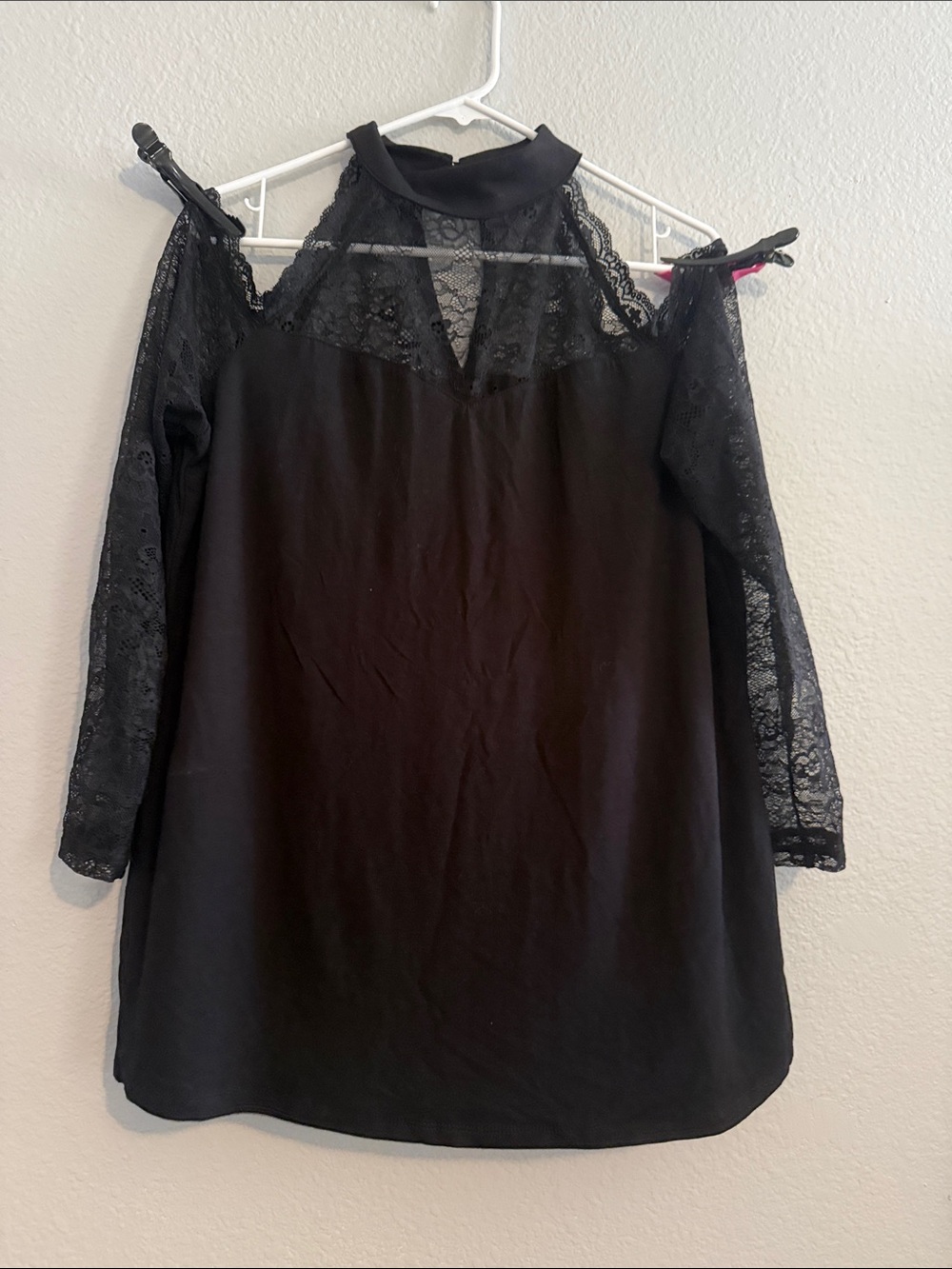 torrid Black Lace Cold-Shoulder Tunic Top